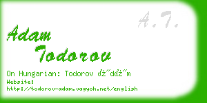 adam todorov business card